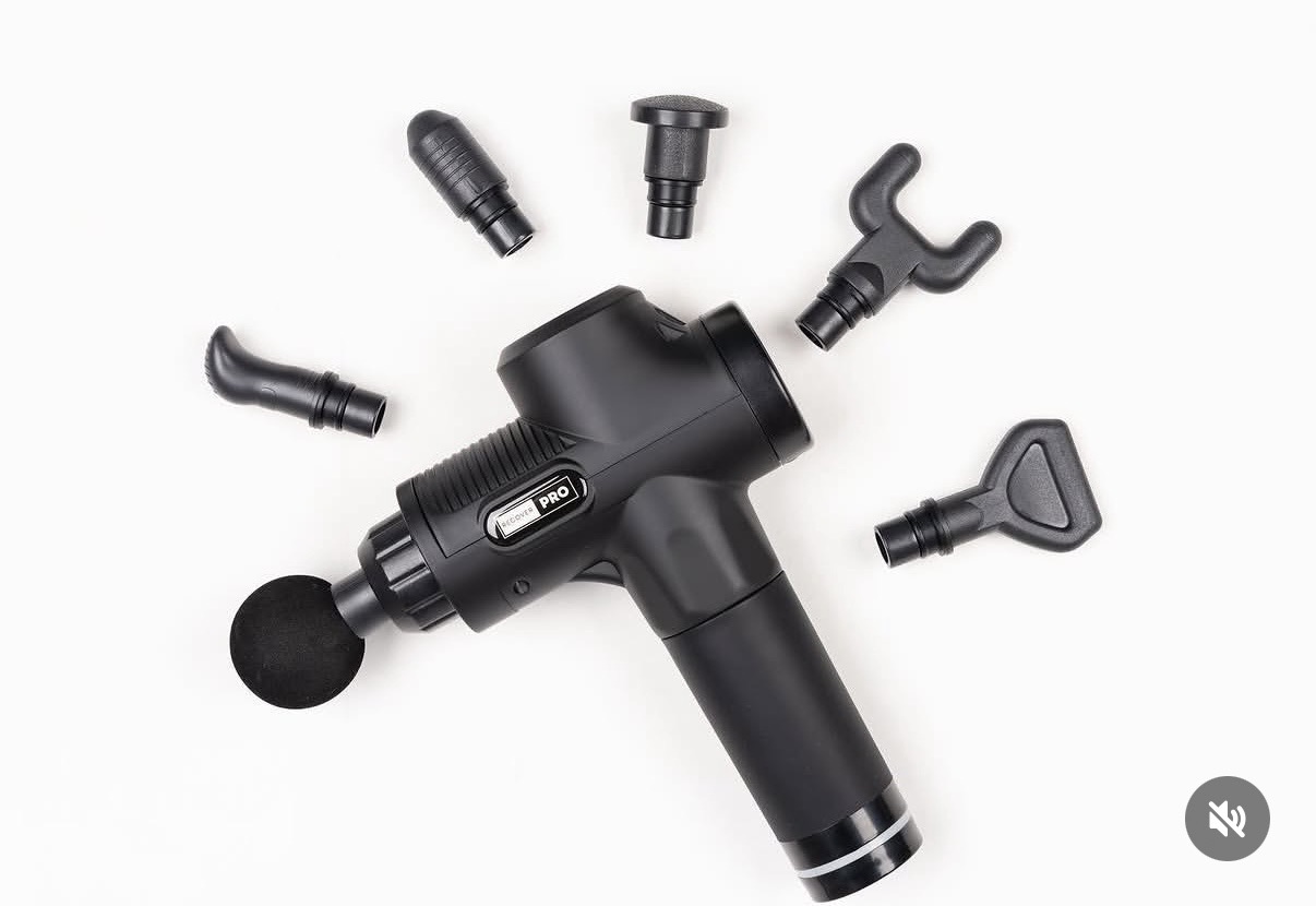 All six Recover Pro attachment heads arranged around the device